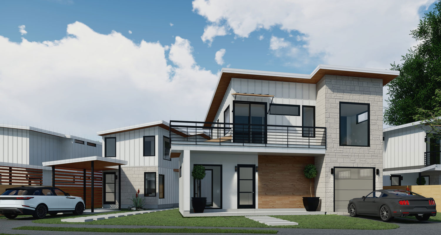 Modern Homes on Tillery Street in East Austin, Texas from Alpha Builders Group